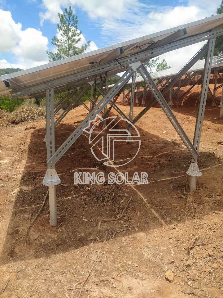 Carbon Steel Solar Panel Ground Support Mounting System