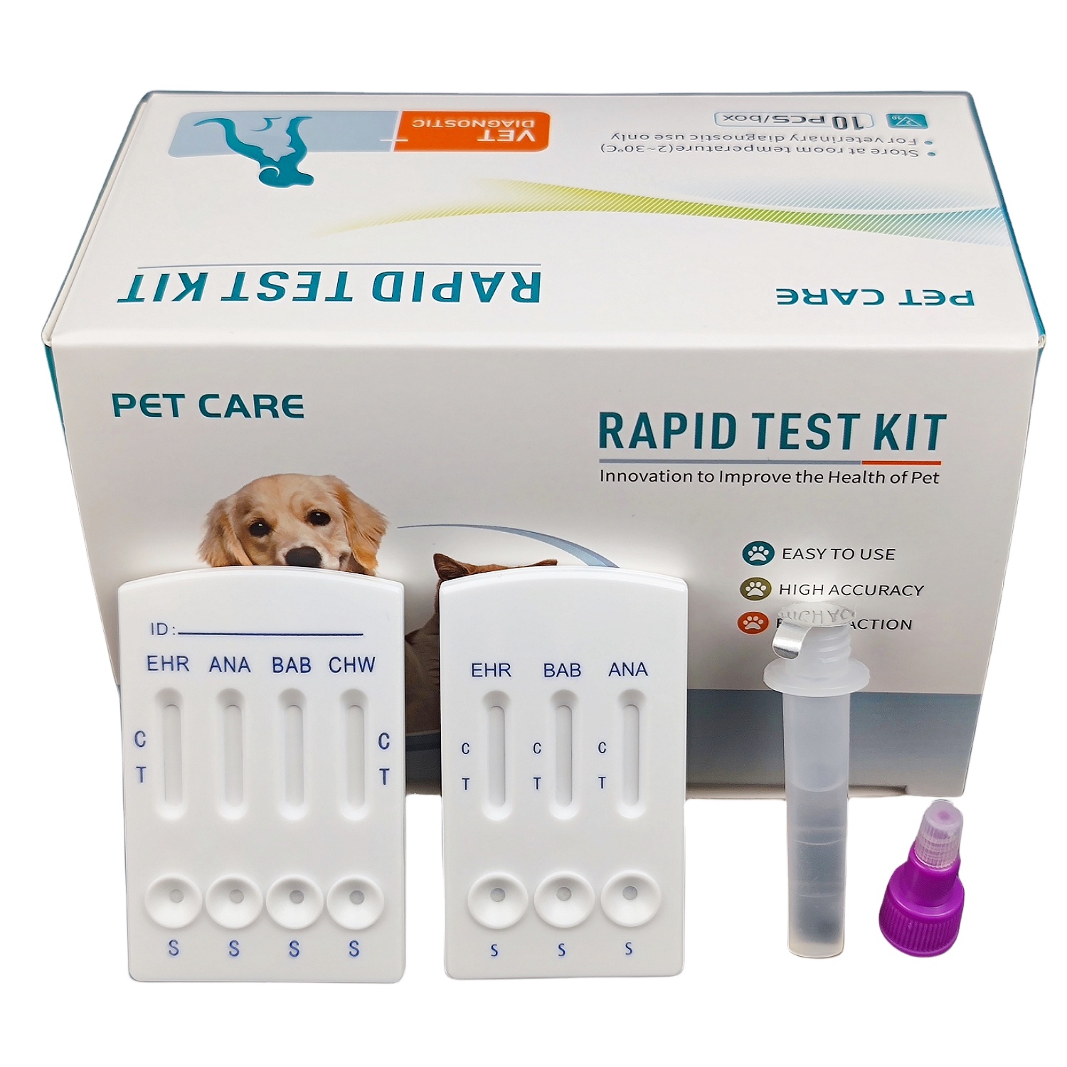 Cat Feline Rapid Parvo FPV-FIIPV-Giardia Inspection Combined Detection Diagnostic Lambia Rapid Kit