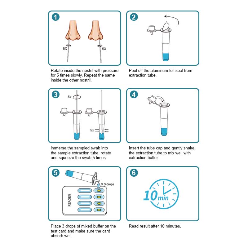 10-in-1 Respiratory Pathogens Antigen Rapid Test Kit Home Use Self-Test Combo for Infectious Disease Veterinary Test Strips