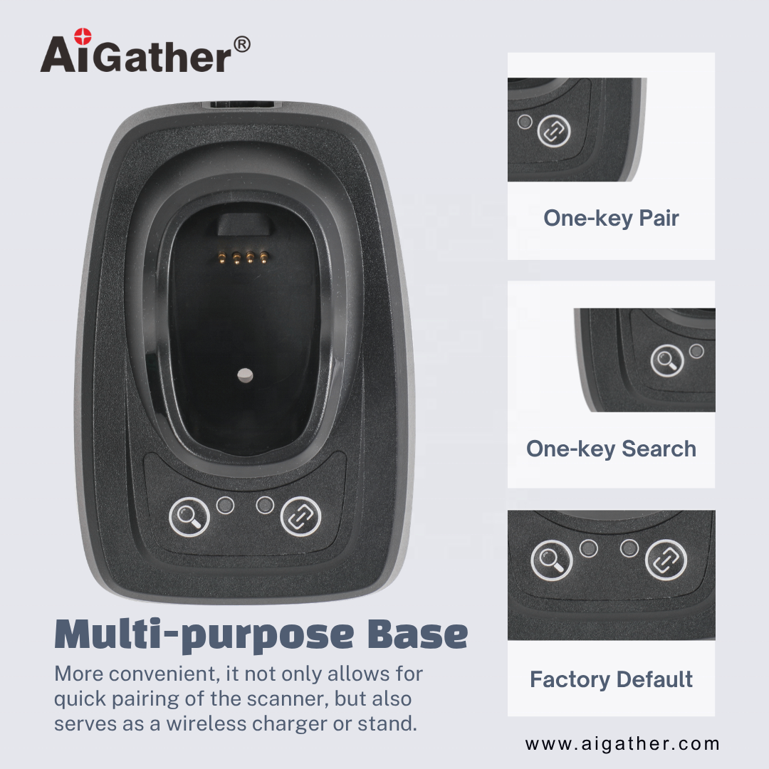 Wireless 2.4G With Charging Stand 2D Dual-Mode Connectivity Medication Management Medical Record Barcode Scanninge A-9642BTHD