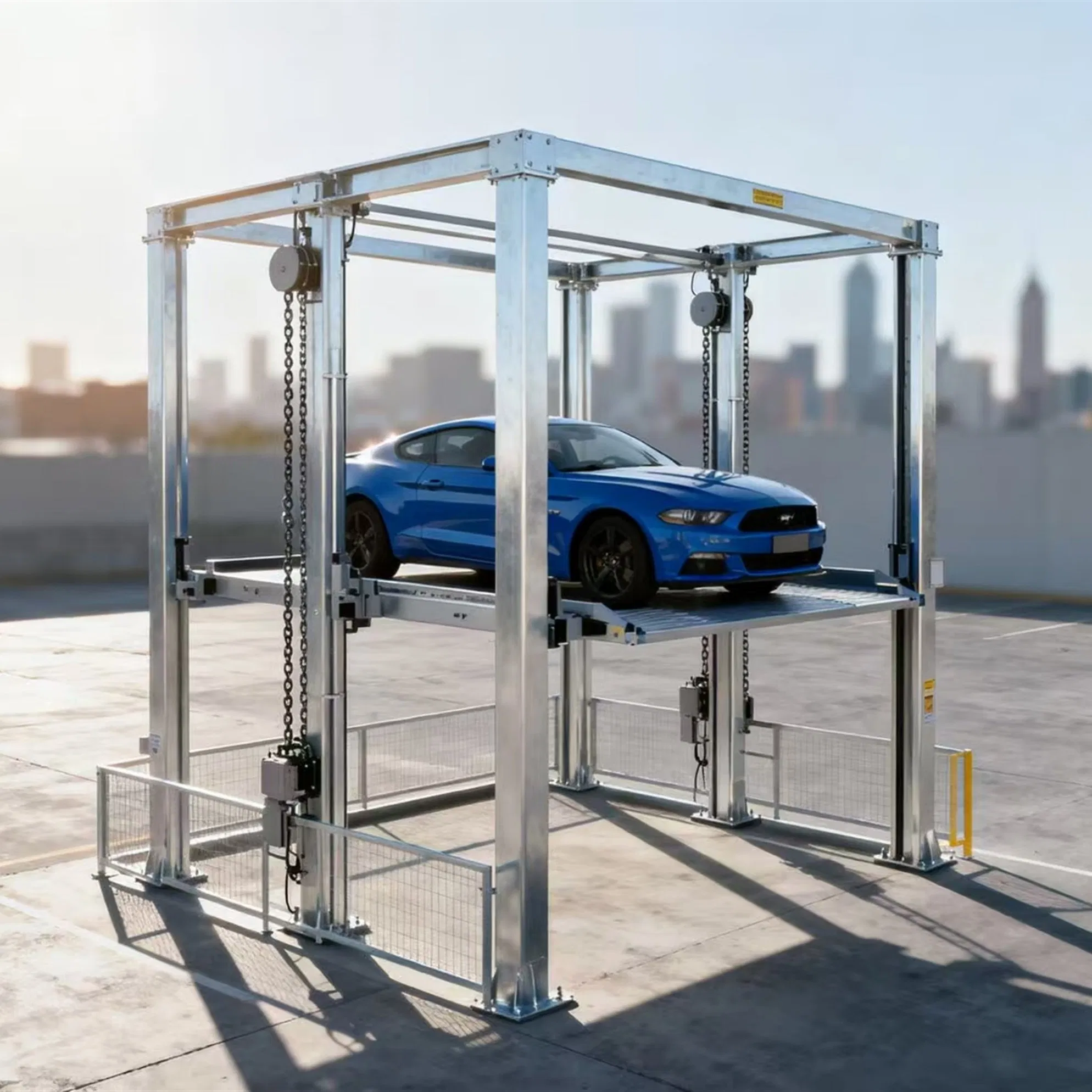 Advanced Technology Four Post Parking Lift Features Intelligent Monitoring and Diagnostic Systems