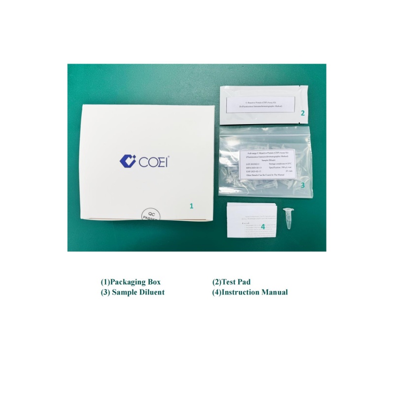 Professional Quality CRP Test Kit with Fluorescence Immunochromatographic Method for Reliable Detection of Infection