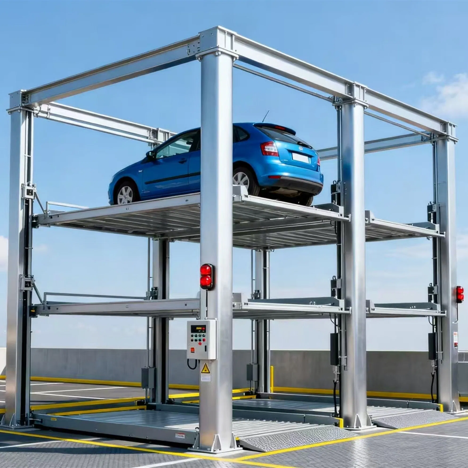 Advanced Technology Four Post Parking Lift Features Intelligent Monitoring and Diagnostic Systems