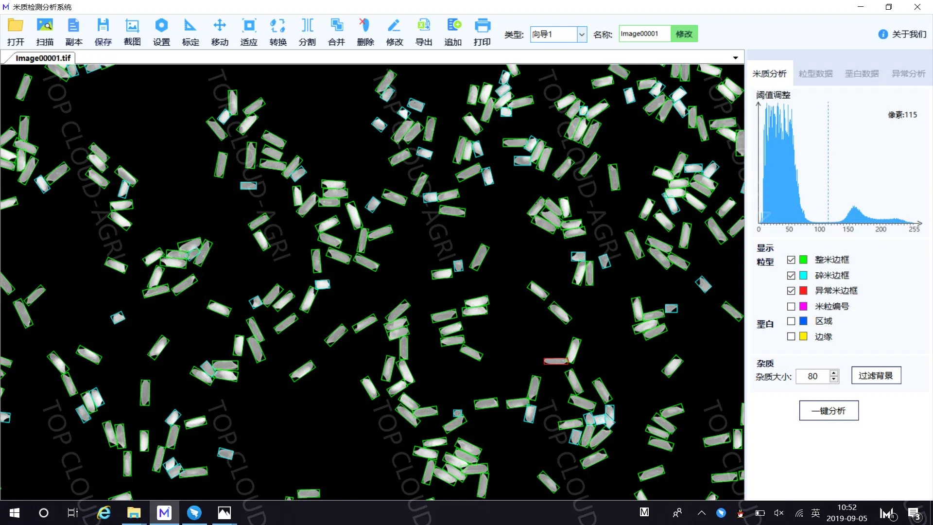 Good Quality Rice Shape Analysis System