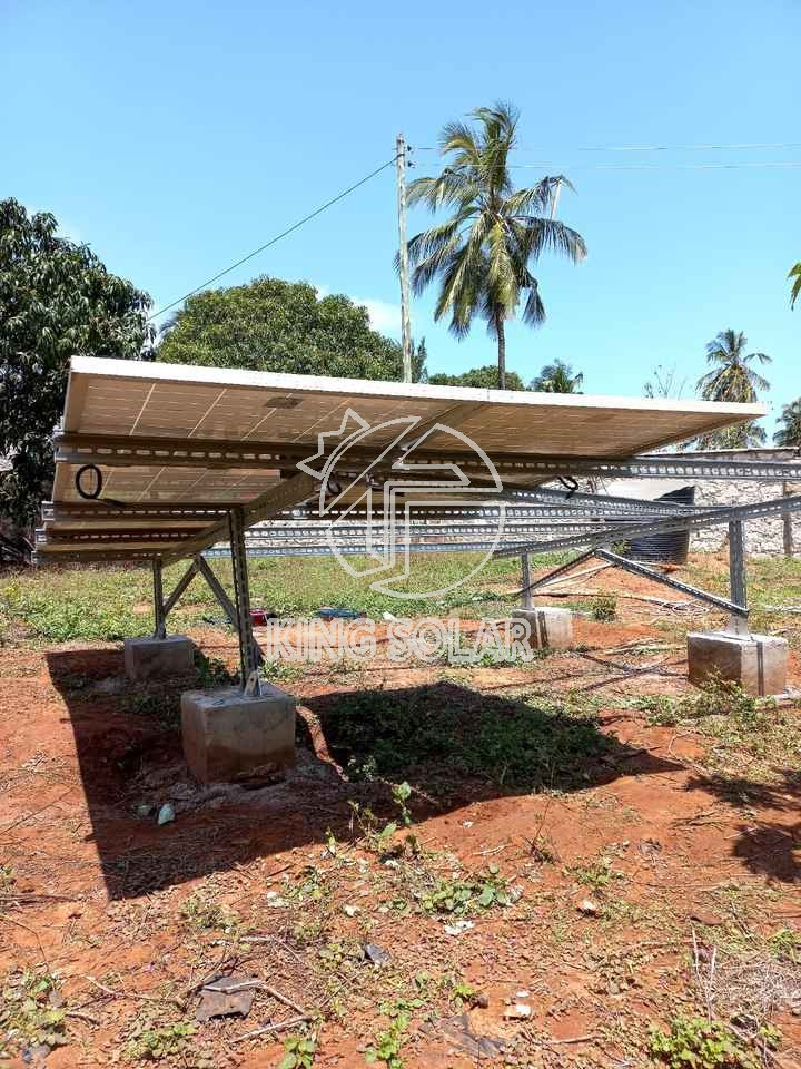 Carbon Steel Solar Panel Ground Support Mounting System