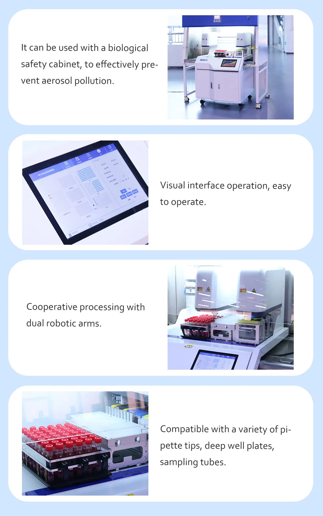 Biobase Visual Interface Automated Sample Preparation &amp; Processing System Bk-Pr32 for Laboratory