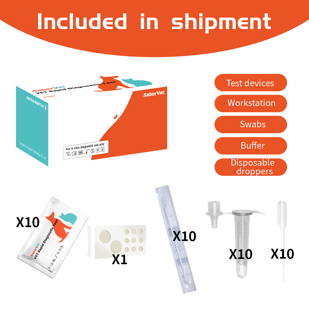 Quick Diagnostic FPV/FIPV/GIA Ag Feline Infectious Peritonitis Virus Antigen Rapid Test Veterinary Instrument