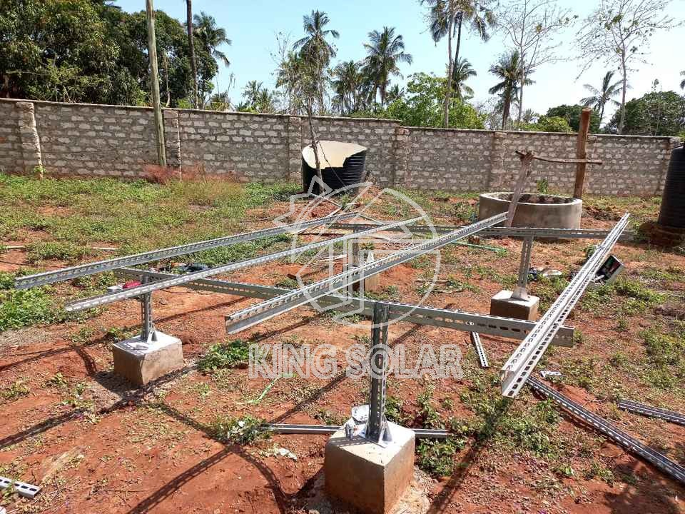 Carbon Steel Solar Panel Ground Support Mounting System