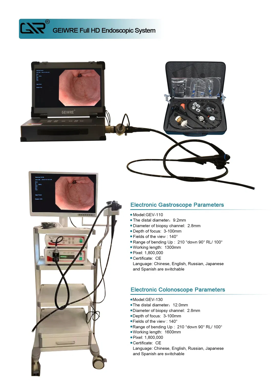 Diagnostic Gastroscope Video Endoscope