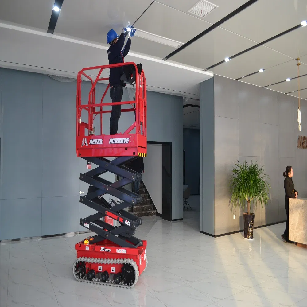 Hered Hydraulic Crawler Scissor Lift Rough Terrain Aerial Work Platform with Smart Diagnostic System
