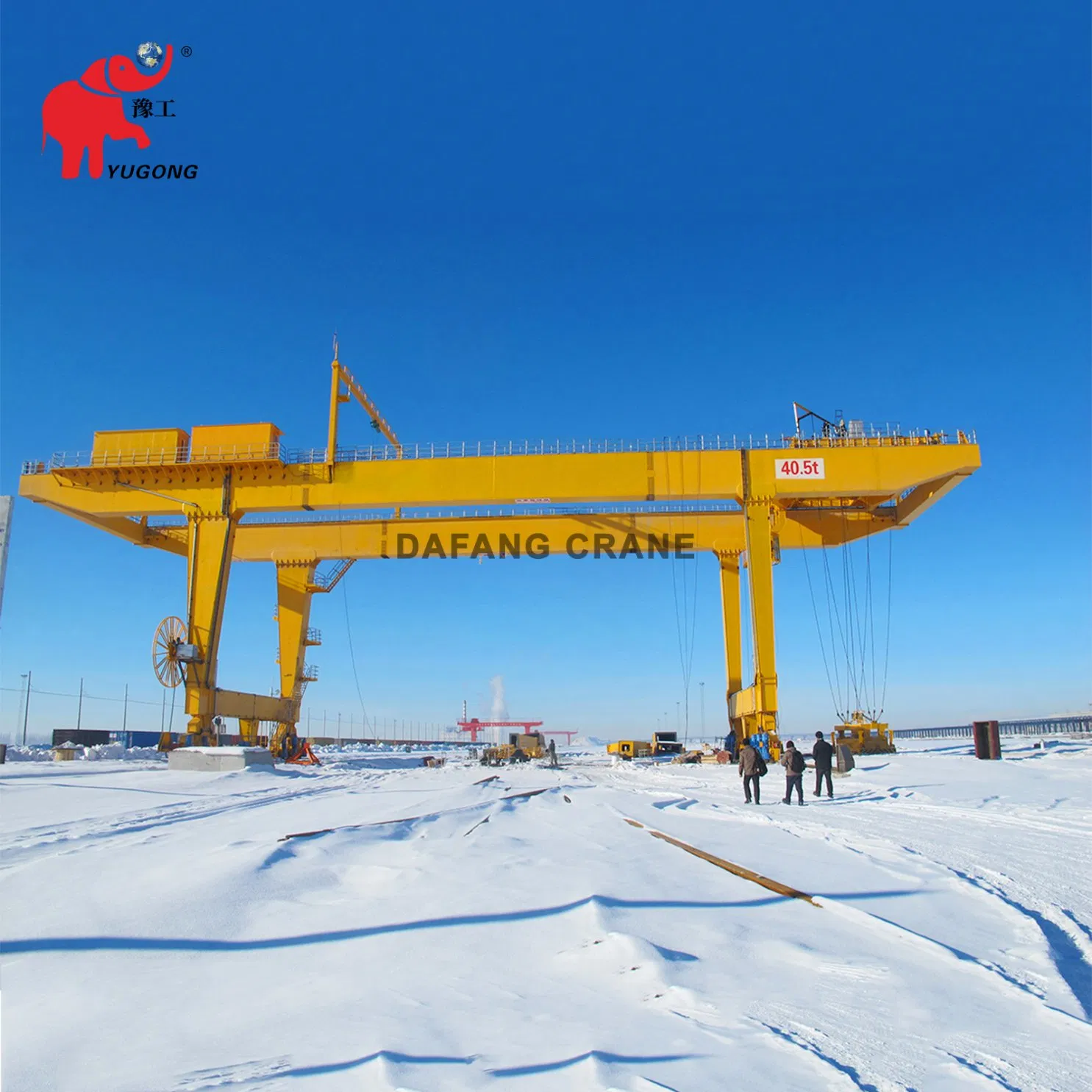 Robust Steel Fabrication Seismic Resilience Harsh Climate Service Remote Diagnostics Smart Controls Industrial Grade Solution Platform Rail Mounted Gantry Crane
