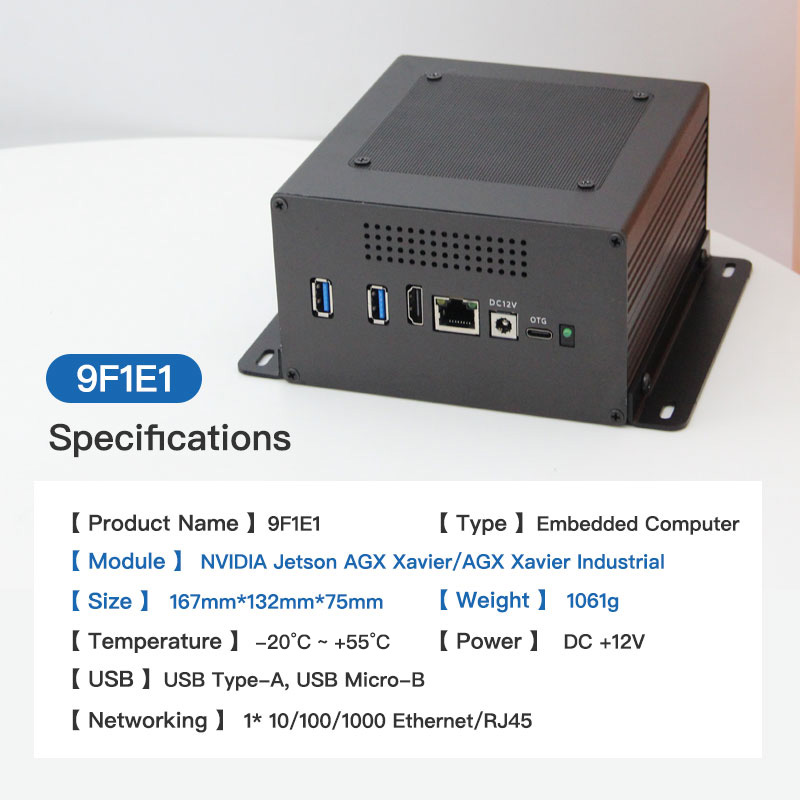 NVIDIA Jetson AGX Xavier Industrial PC 32GB Plink 9F1E1 Embedded AI Computer 32 TOPS Edge Computing Box
