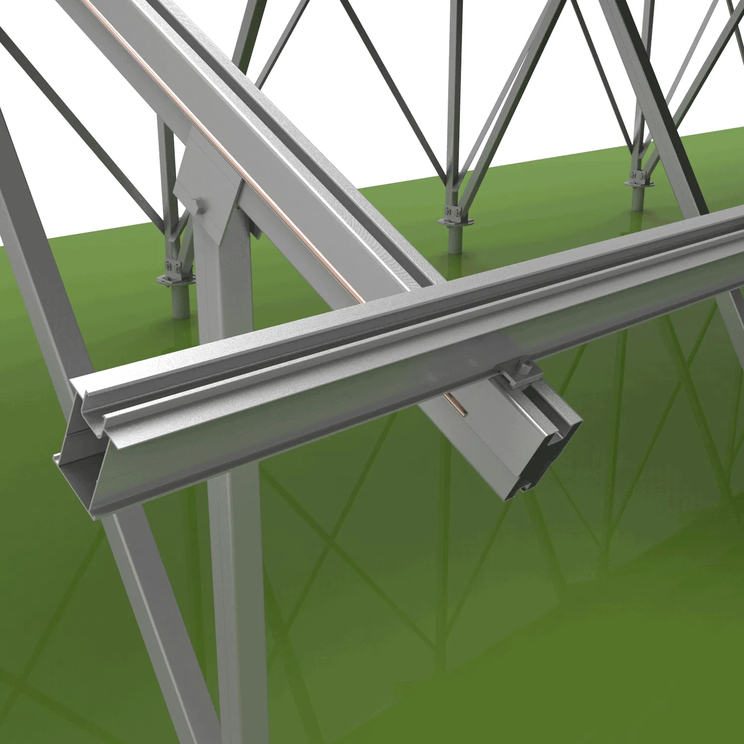 Customizable Ground Bracket Support Solar Photovoltaic Mounting System for PV Module