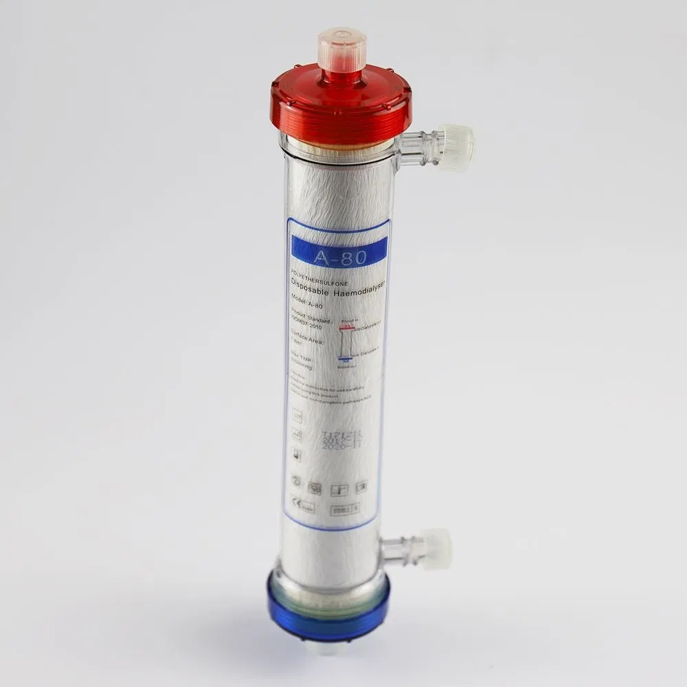 Disposable Polyethersulfone Hollow Fiber Dialyzer Low Flux 1.8m2 Surface Area