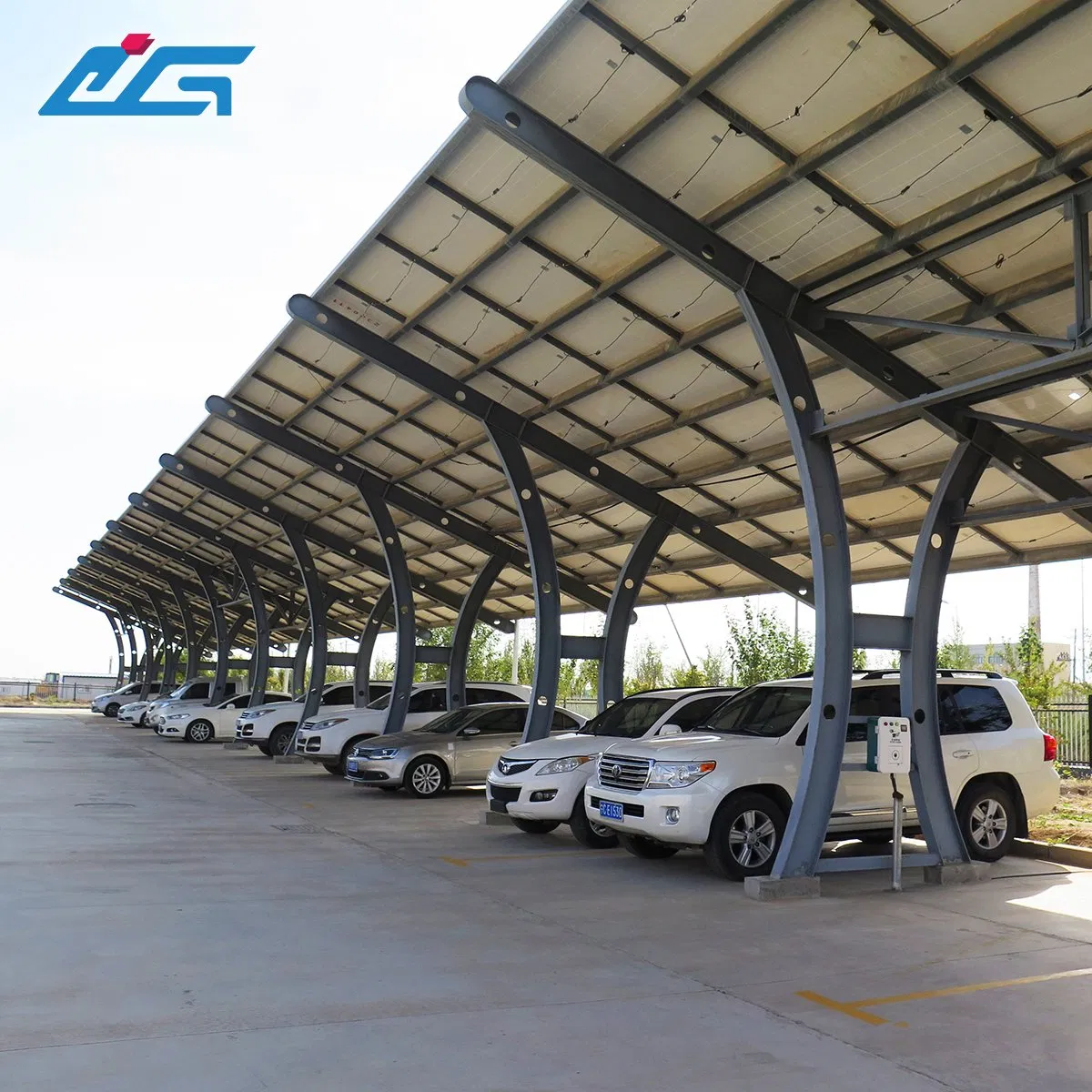 Hot-DIP Galvanized Distributed Photovoltaic Support - Vehicle Shed Rooftop Photovoltaic System