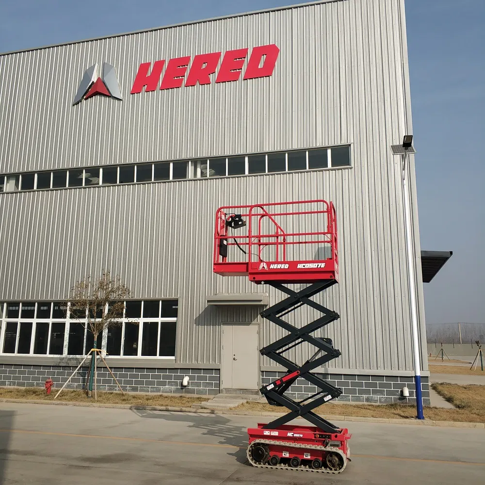 Hered Hydraulic Crawler Scissor Lift Rough Terrain Aerial Work Platform with Smart Diagnostic System