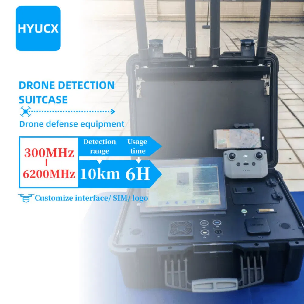 Supports External Antenna Expansion CH11 Suitcase-Type Uav Drone Detector System for Public Security Patrol