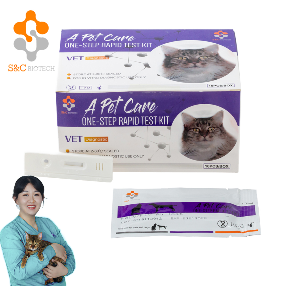 Veterinary Quick Diagnose test Kit Feline FIPV Rapid Diagnose Infectiours Peritonitis