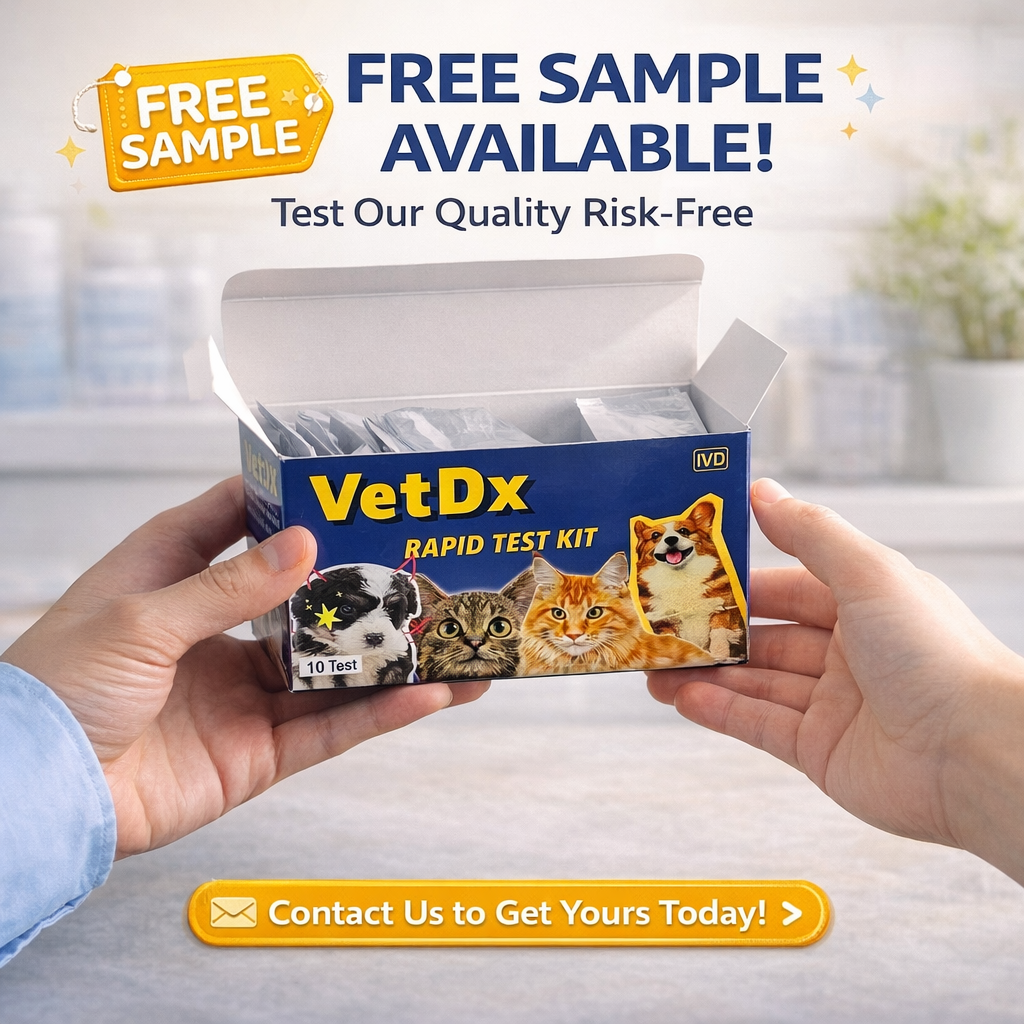 Veterinary Test Kit for Feline Infectious Peritonitis Antigen Detection CE Certified Class II Diagnostic Equipment for Cats