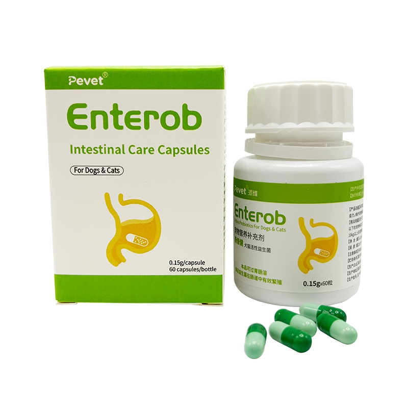 Pevet Enterob Pet Probiotics 112b Cfu Gut Health Supplement for Dogs Cats
