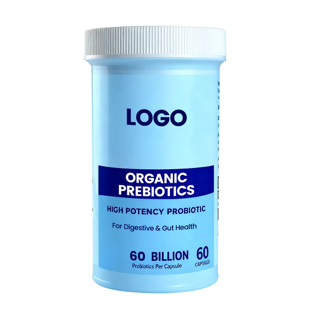 Private Label Probiotics 60 Billion Cfu Organic Prebiotics Digestive & Gut Health Capsules