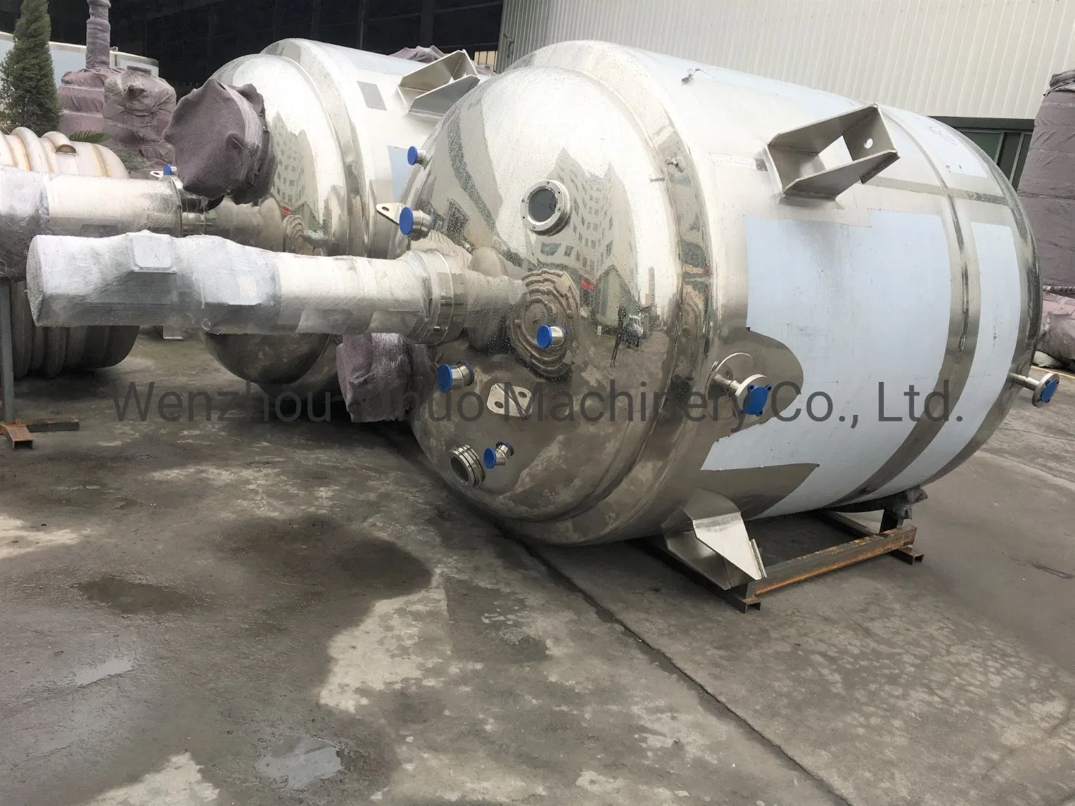 Brand New Stainless Steel Steam Single Jacket Limpet Coil Heating Active Pharmaceutical Ingredients Production Reactor Tank