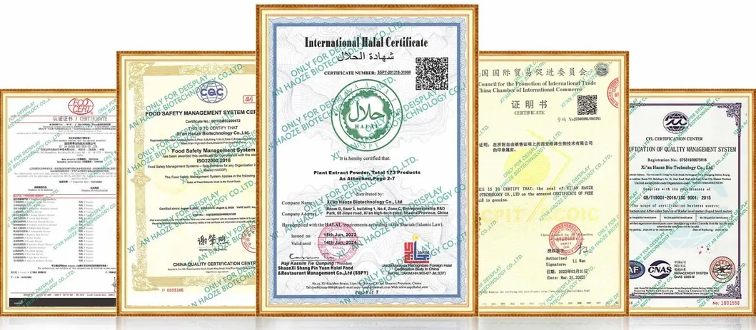 Food Ingredients Certifications