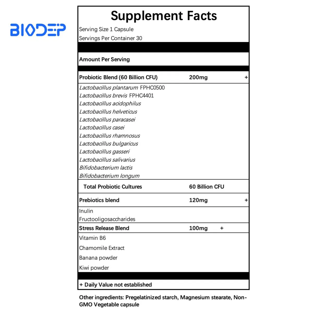 2025 Factory Price OEM Sleep Aid Probiotics Mood Probiotics Capsules