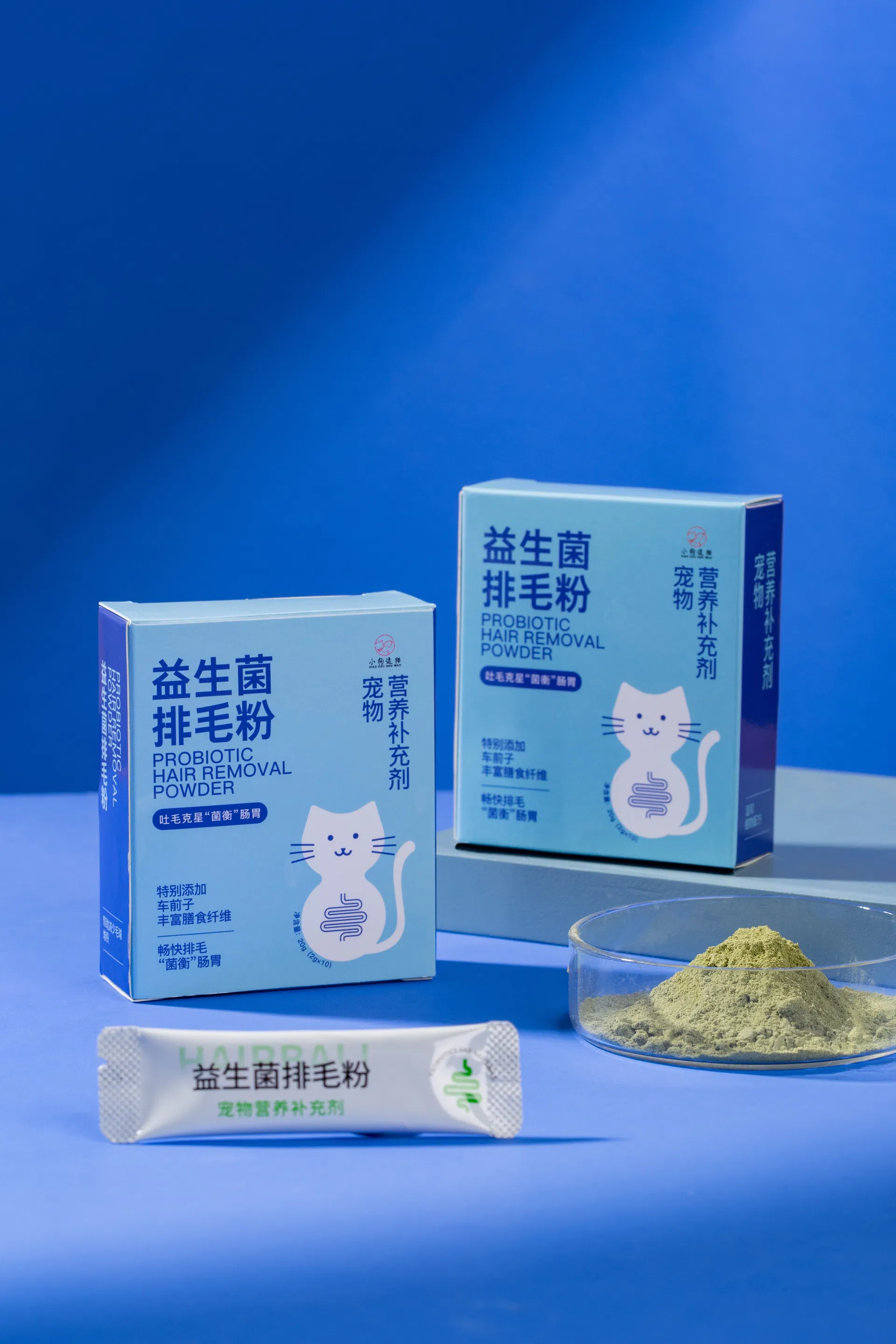 Vet-Approved Cat Hairball Relief Probiotic Powder for Digestive Health