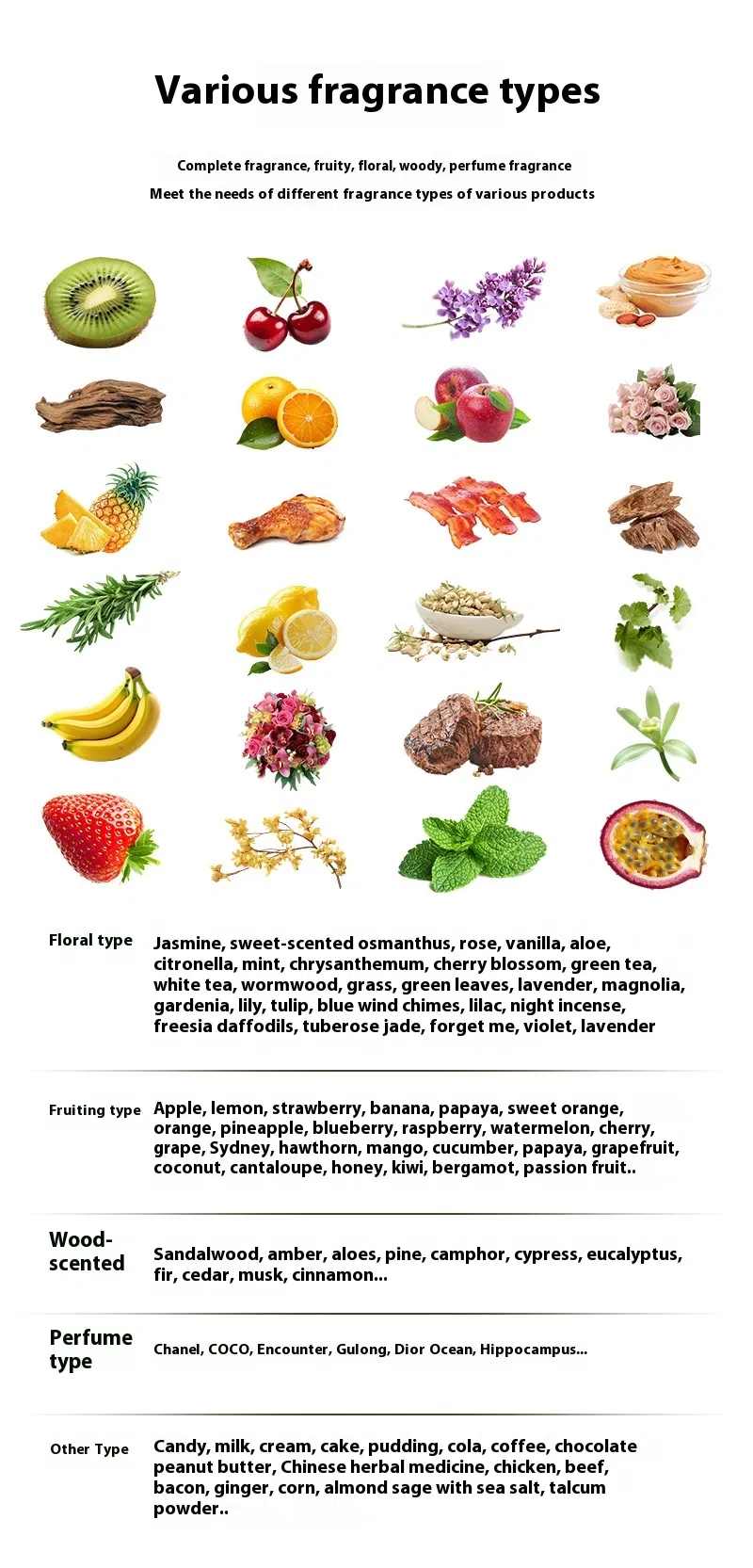 Daily Floral Fruit Flavor High Concentration Liquid Laundry Bath Soap Long-Lasting Fragrance Oil