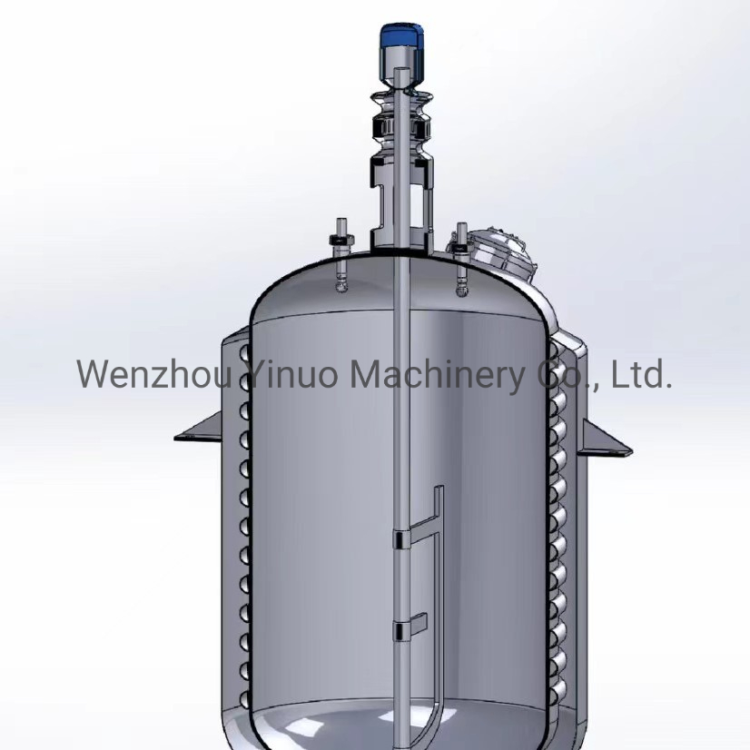 Brand New Stainless Steel Steam Single Jacket Limpet Coil Heating Active Pharmaceutical Ingredients Production Reactor Tank