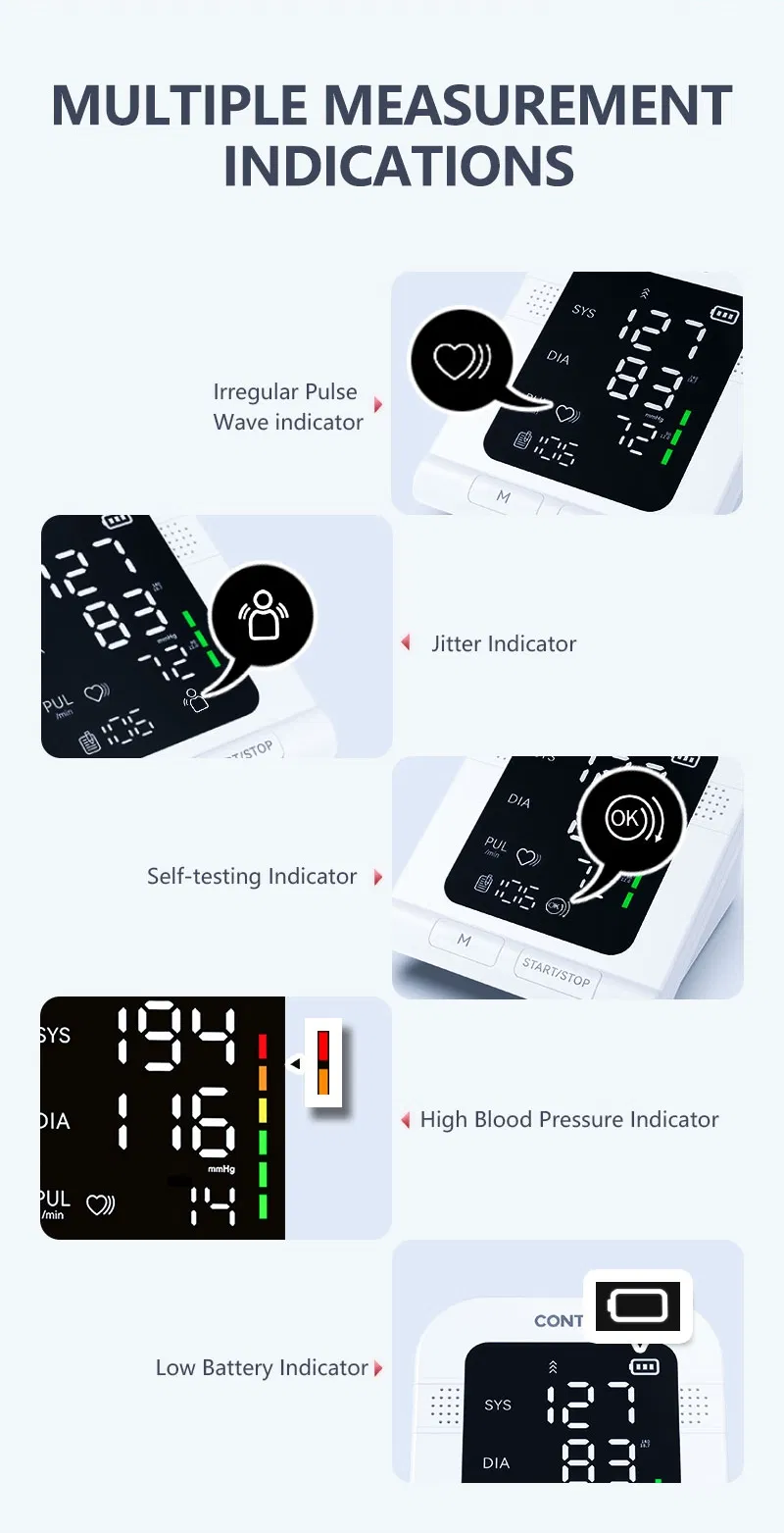 مراقب ضغط الدم الإلكتروني الأوتوماتيكي مع شهادة CE Contec08c