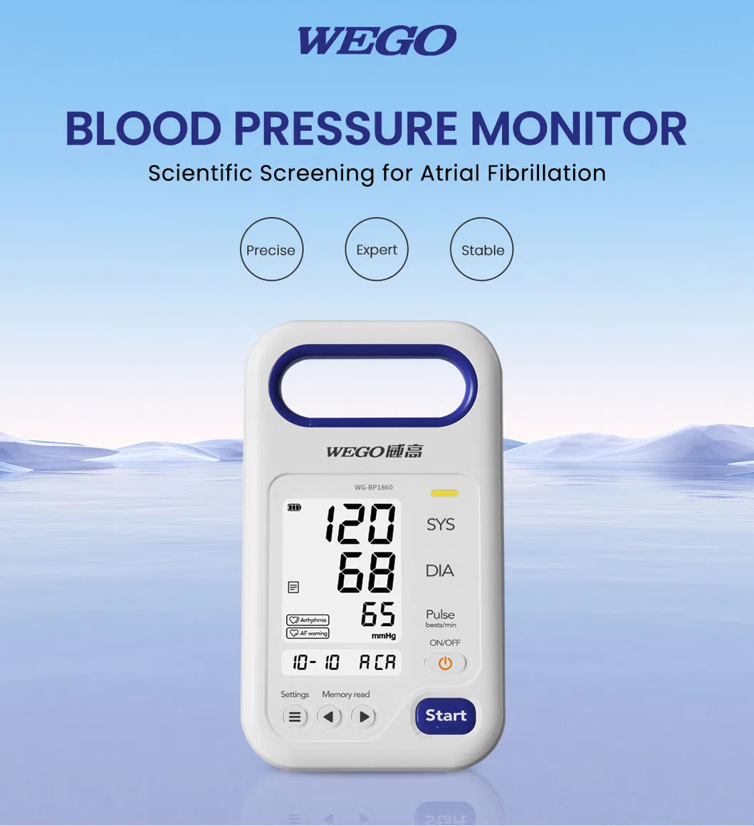 مراقب ضغط الدم بشاشة LCD من مادة بلاستيكية كهربائية
