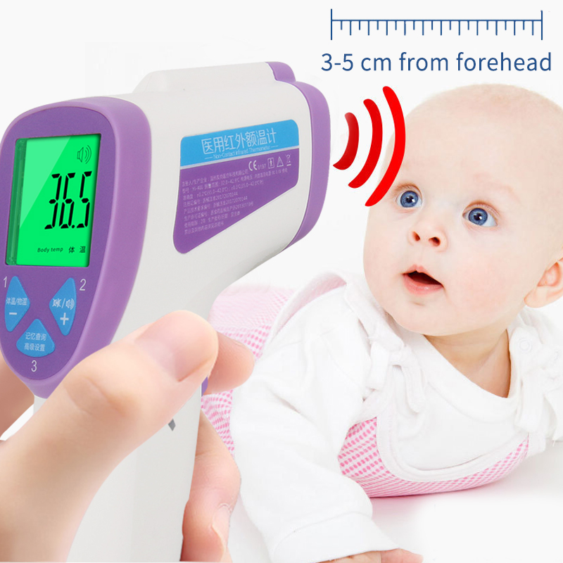 مقياس حرارة طبي بالأشعة تحت الحمراء احترافي لقياس درجة الحرارة من الجبهة والأذن