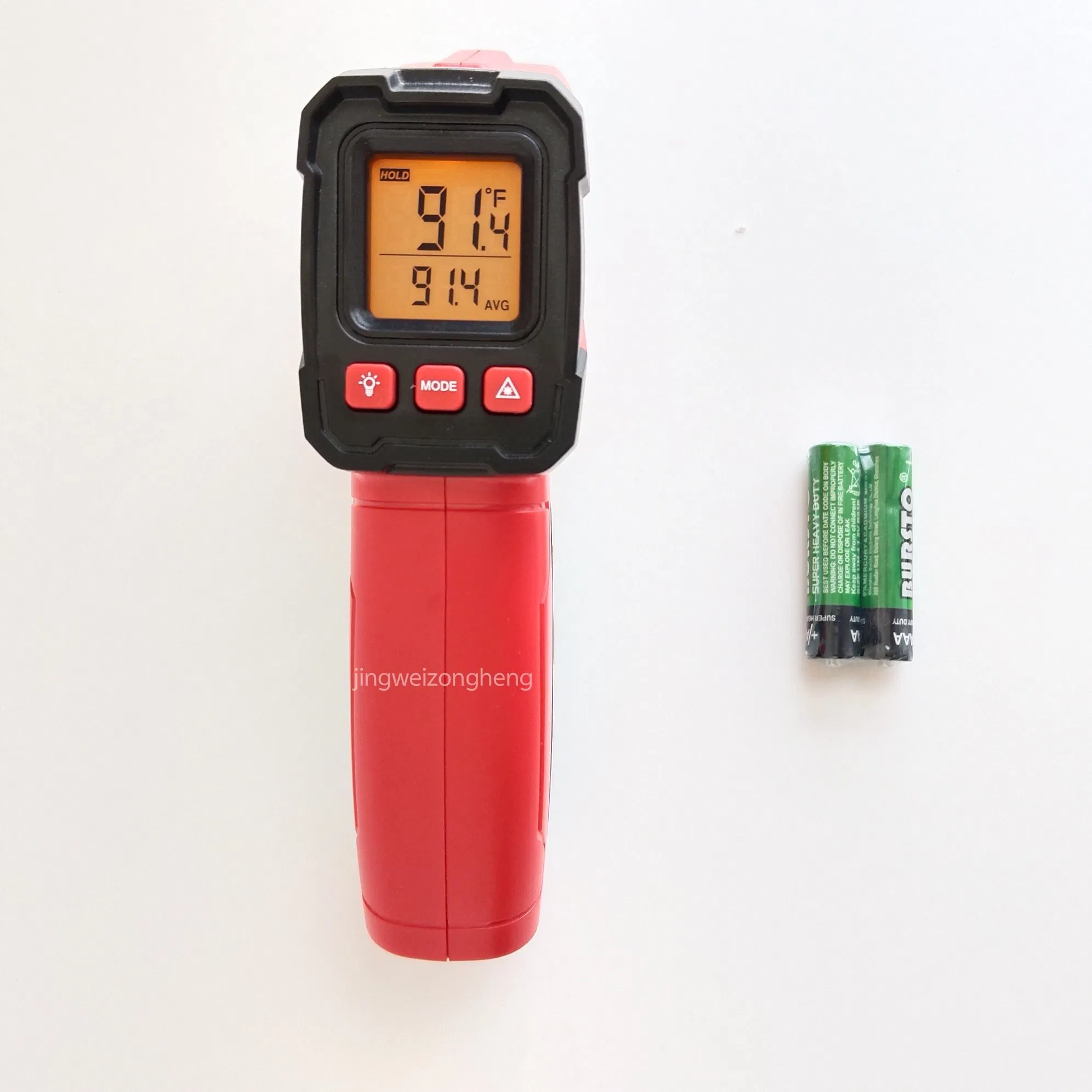 High Temperature Infrared Laser Thermometer with Adjustable Emissivity for Metal Processing &amp; Kilns