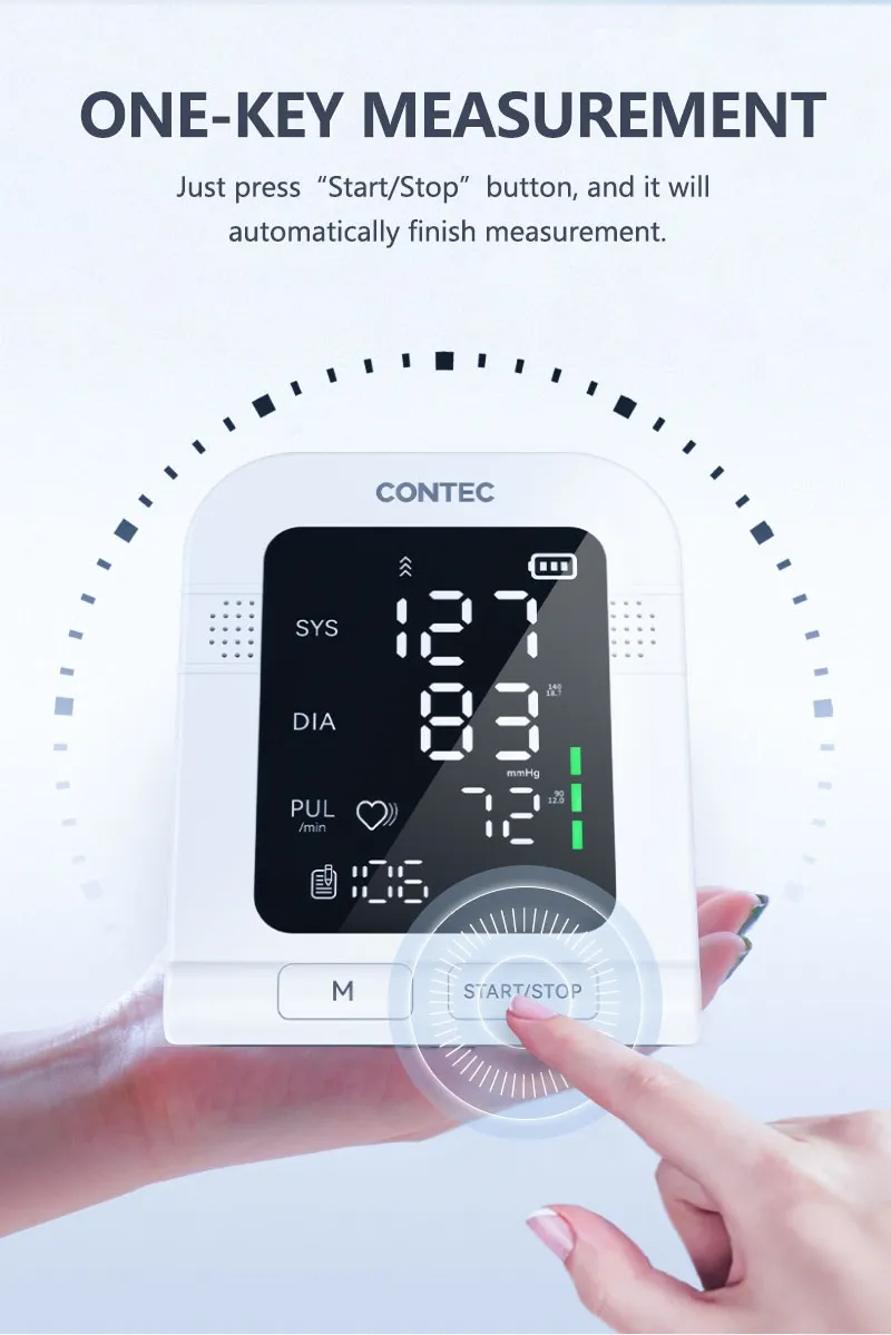 مراقب ضغط الدم الإلكتروني الأوتوماتيكي مع شهادة CE Contec08c