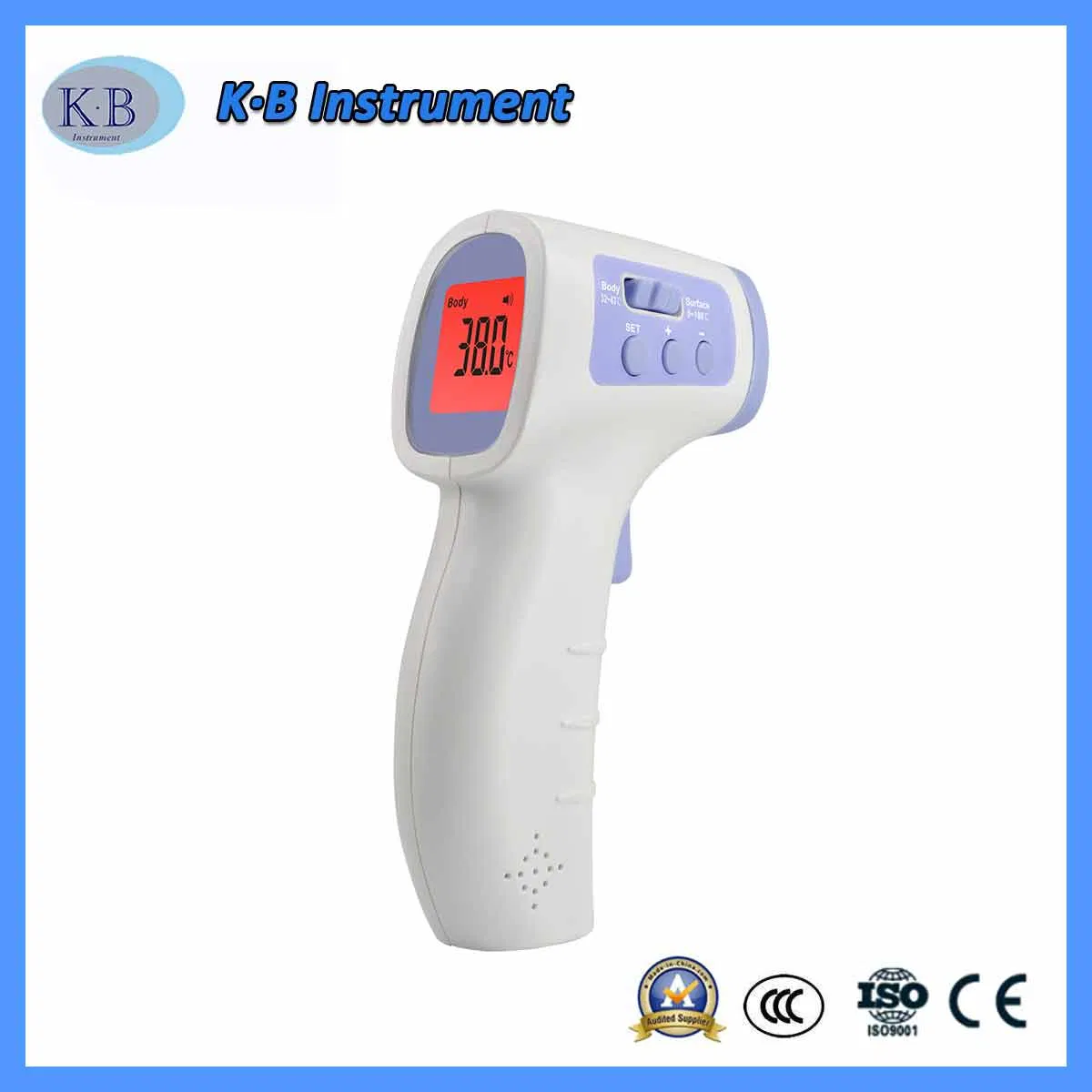 مقياس حرارة بالأشعة تحت الحمراء عالي الدقة للاستخدام على الجبين والأذن للبالغين