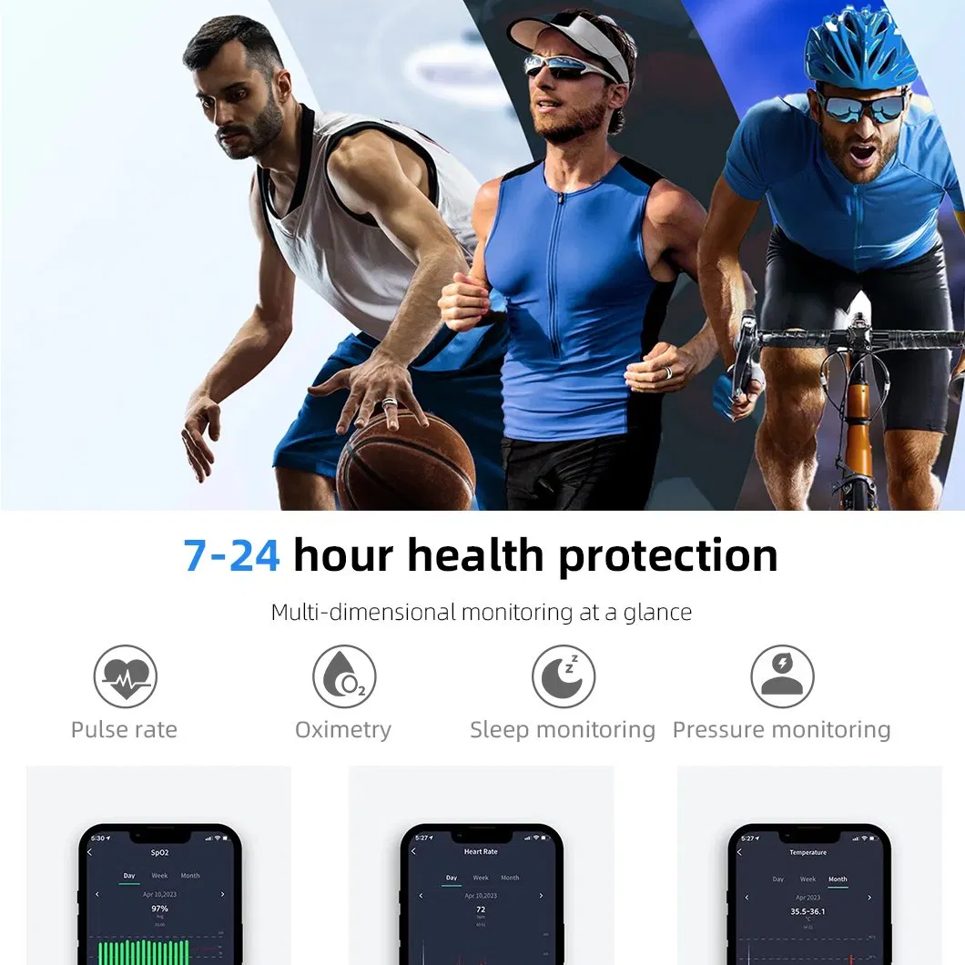 خاتم صحي ذكي من التيتانيوم بتقنية NFC لمراقبة الصحة مع علبة شحن لاسلكية لهواتف أندرويد وآيفون