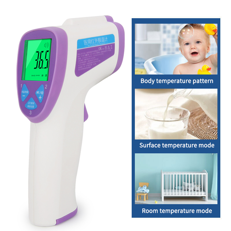 مقياس حرارة طبي بالأشعة تحت الحمراء احترافي لقياس درجة الحرارة من الجبهة والأذن