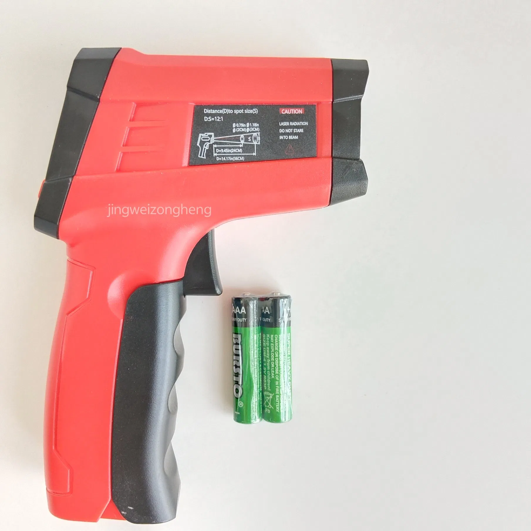 High Temperature Infrared Laser Thermometer with Adjustable Emissivity for Metal Processing &amp; Kilns