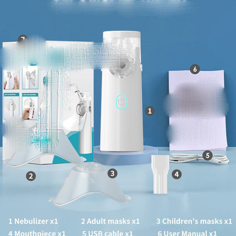 جهاز نيبولايزر محمول للأطفال للسعال في المنزل، جهاز استنشاق يدوي