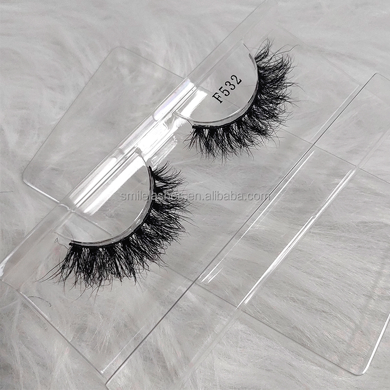 100% Real Mink Lashes 3D Luxurious False Eyelashes Hand-made Natural Long Cross Messy Lightweight False Lashes Wispy for Makeup