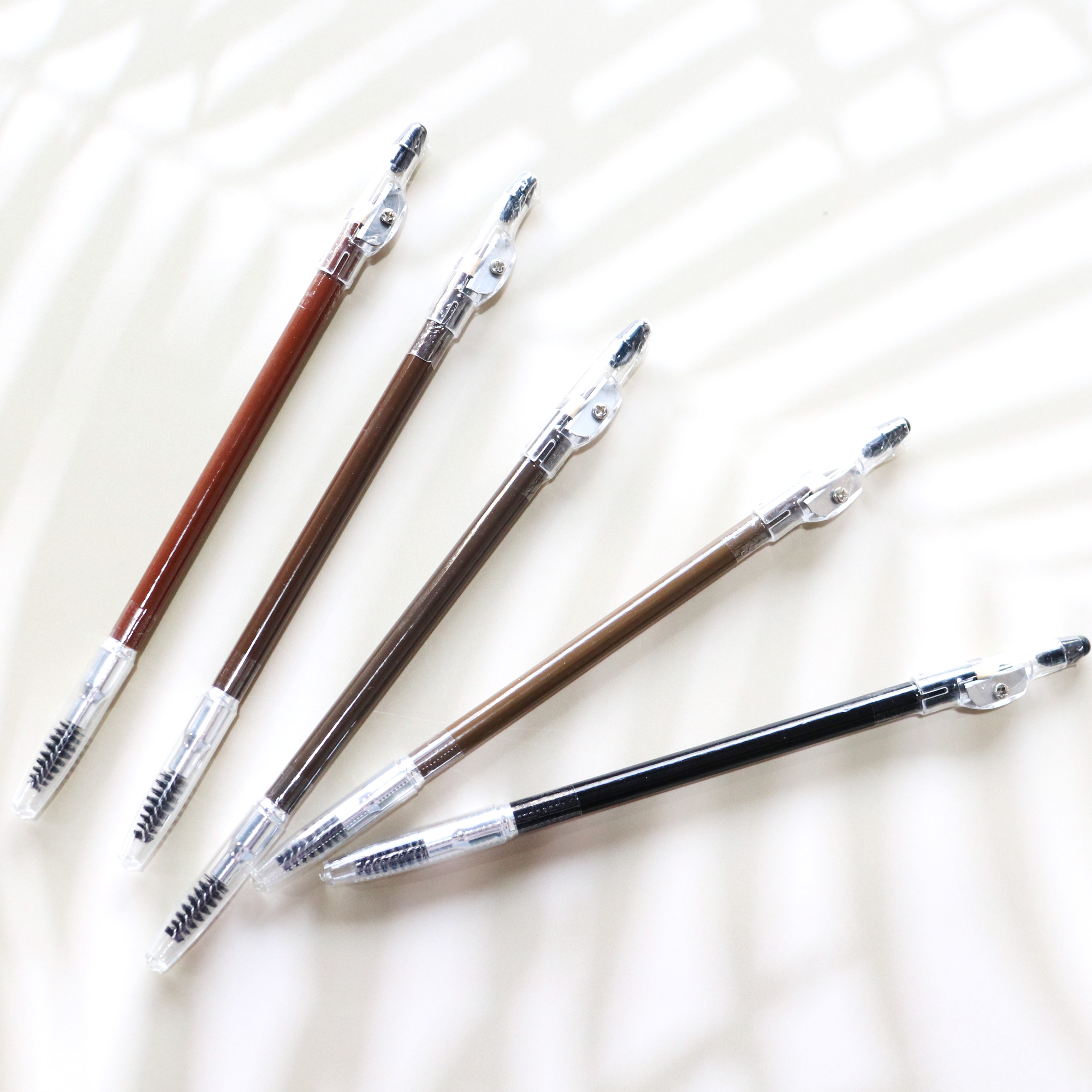 OEM Wholesale Double-Ended Eye Brow Pencil with Waterproof Long-Lasting Sharpener for Daily Makeup Use
