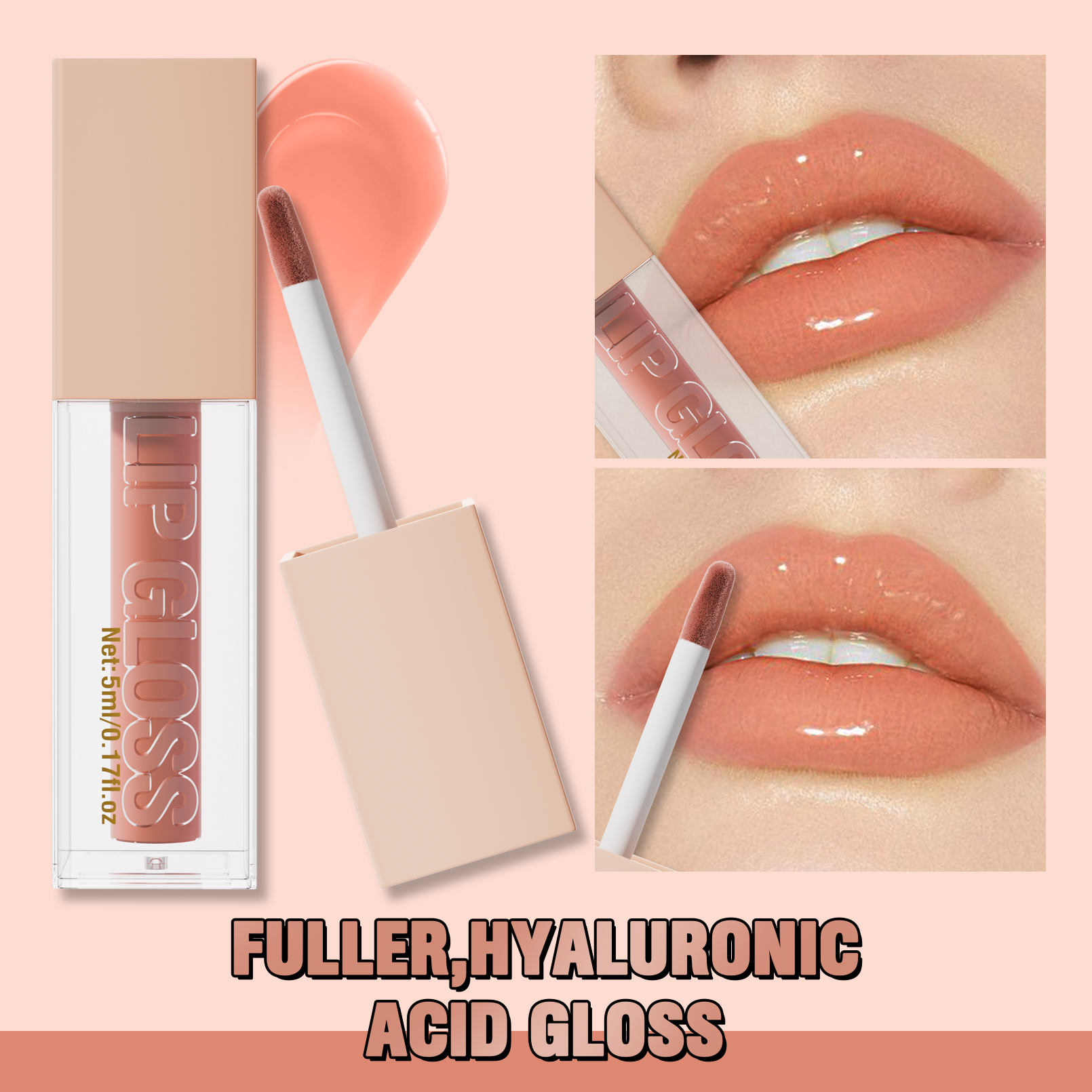 Cosmetic Wholesale Lipstick Liquid Lip Stain Private Label Logo Tinted Lip Plumper Oil Mineral-based Waterproof Lip Gloss Makeup