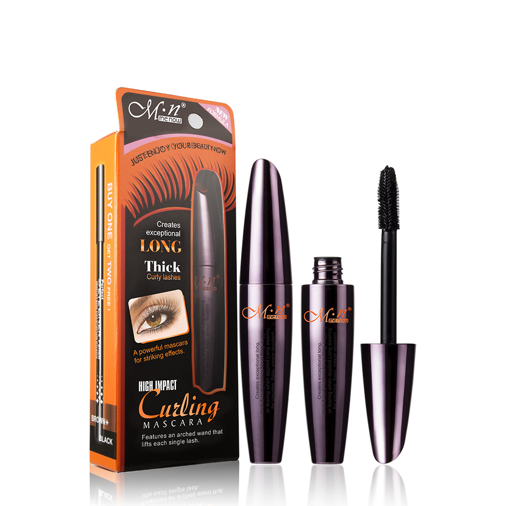 Menow M12002 OEM\ODM Private Label Makeup Eyelashes Lasting Waterproof 3D Mascara+Eyeliner Set Cosmetics Factory Customized