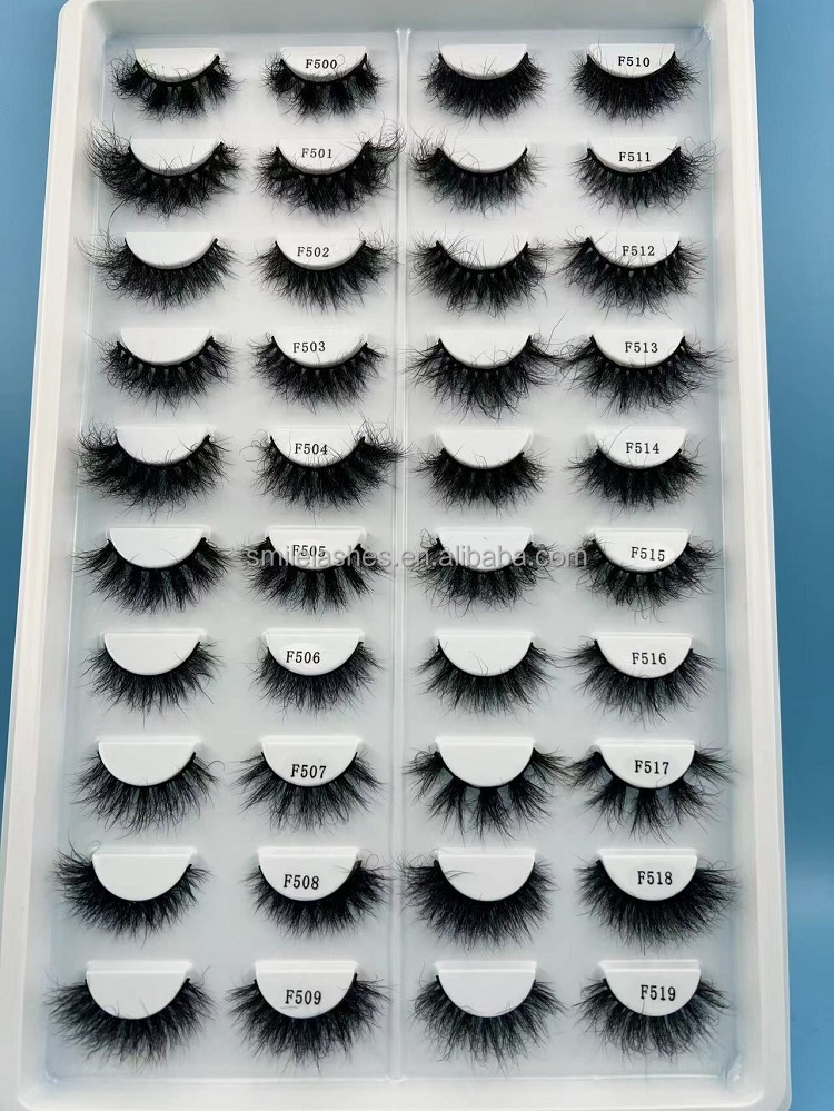 100% Real Mink Lashes 3D Luxurious False Eyelashes Hand-made Natural Long Cross Messy Lightweight False Lashes Wispy for Makeup