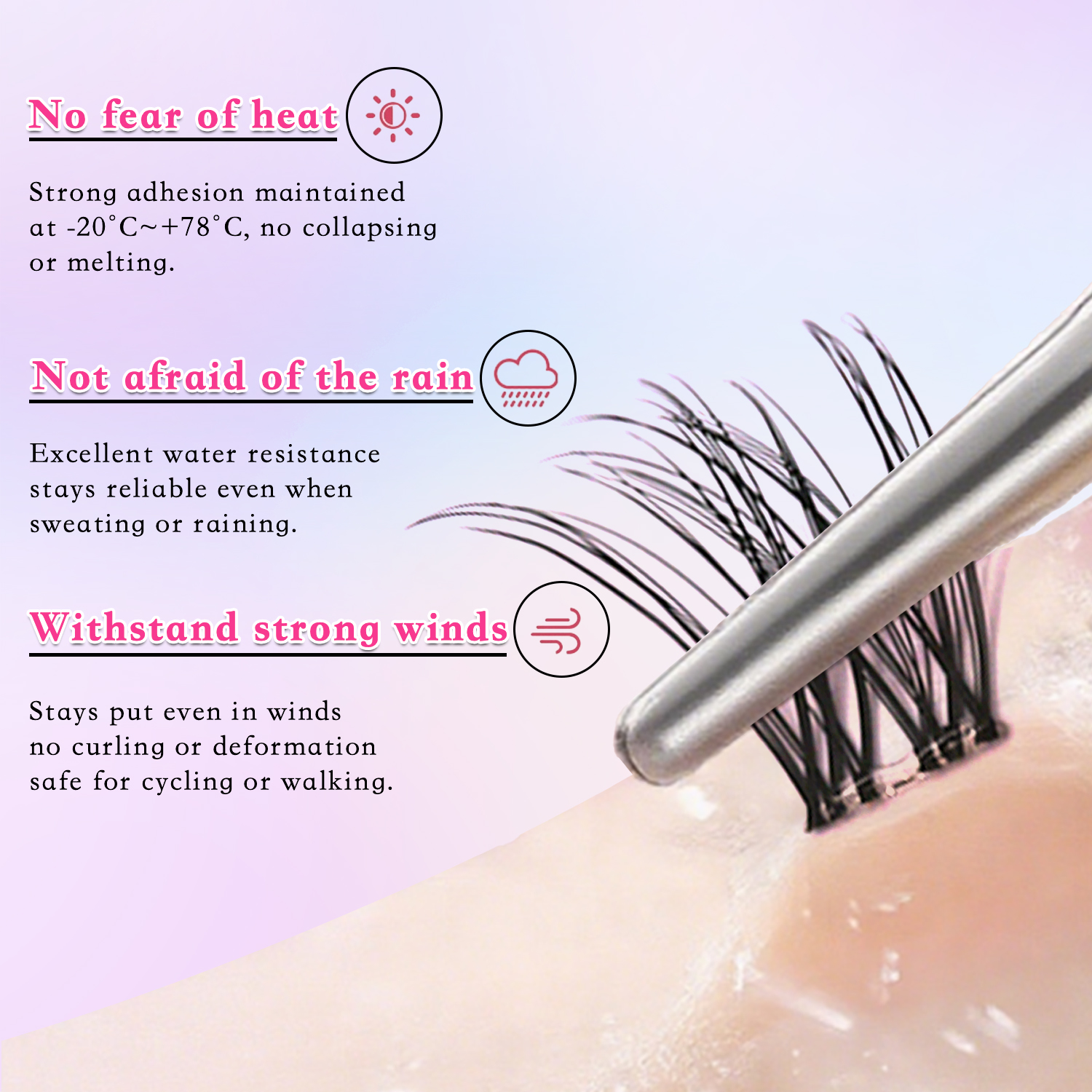 New Wispy Style Self-adhesive False Eyelash DIY Mix Length Silk Lashes Eyelash Acrylic Package Self Adhesive Eye Lashes Press-on