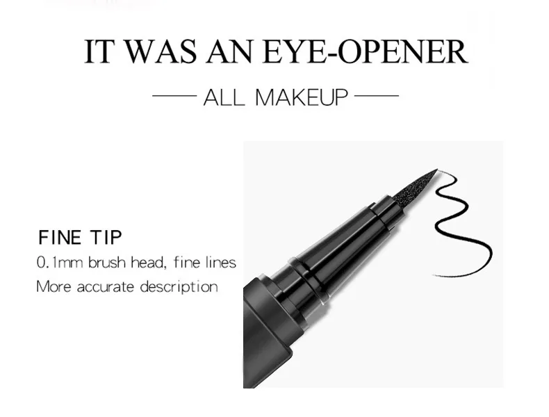for Cross-Border Makeup Eyeliner Pen Wholesale Waterproof Oil Non-Blooming Cool Black Smooth Beauty Q611 Made in China