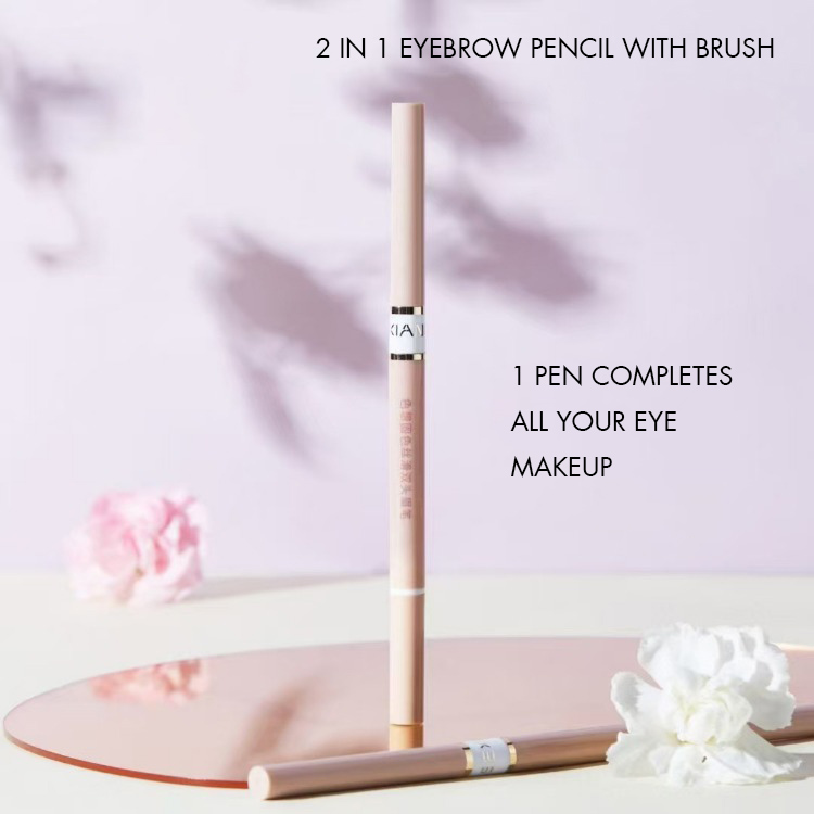 2 in 1 Eyebrow Pencil WIth Brush Waterproof Long-Lasting Natural Eyebrow Pencil