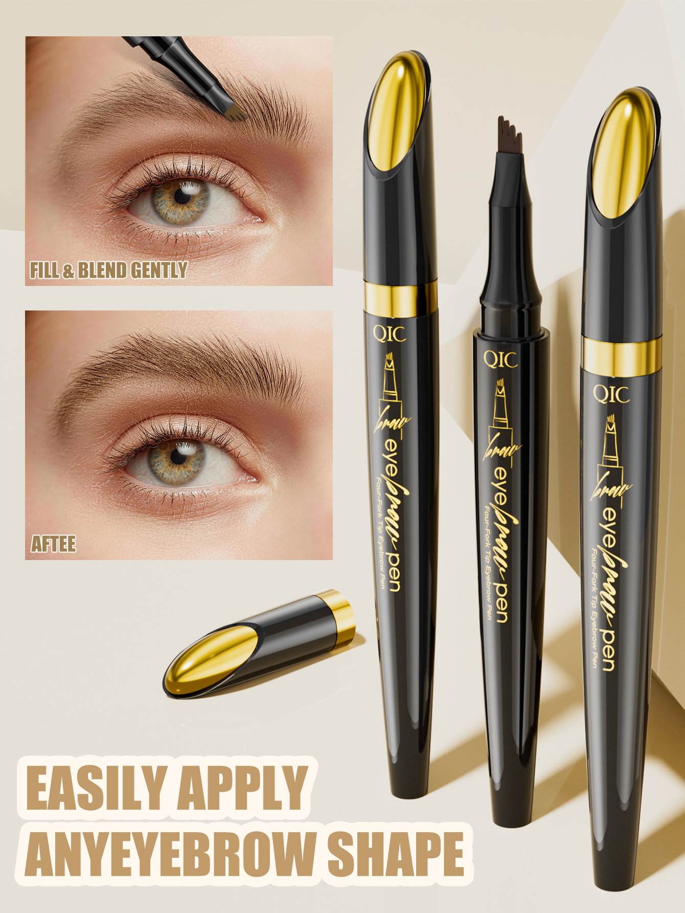 Professional Make up Eyebrow Pencil Waterproof 4 Claw Liquid Eyebrow Pencil Hair Strokes Eyebrow Pencil for Sale
